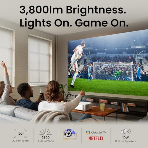 BenQ TH575i 1080p Heimkino Beamer, 3.800 Lumen, mit lizenziertem GoogleTV Dongle, 16.7ms Eingabeverzögerung fürs Gaming, vertikaler Trapezkorrektur, 1.1-fachem optischem Zoom und Sportmodus – Bild 3