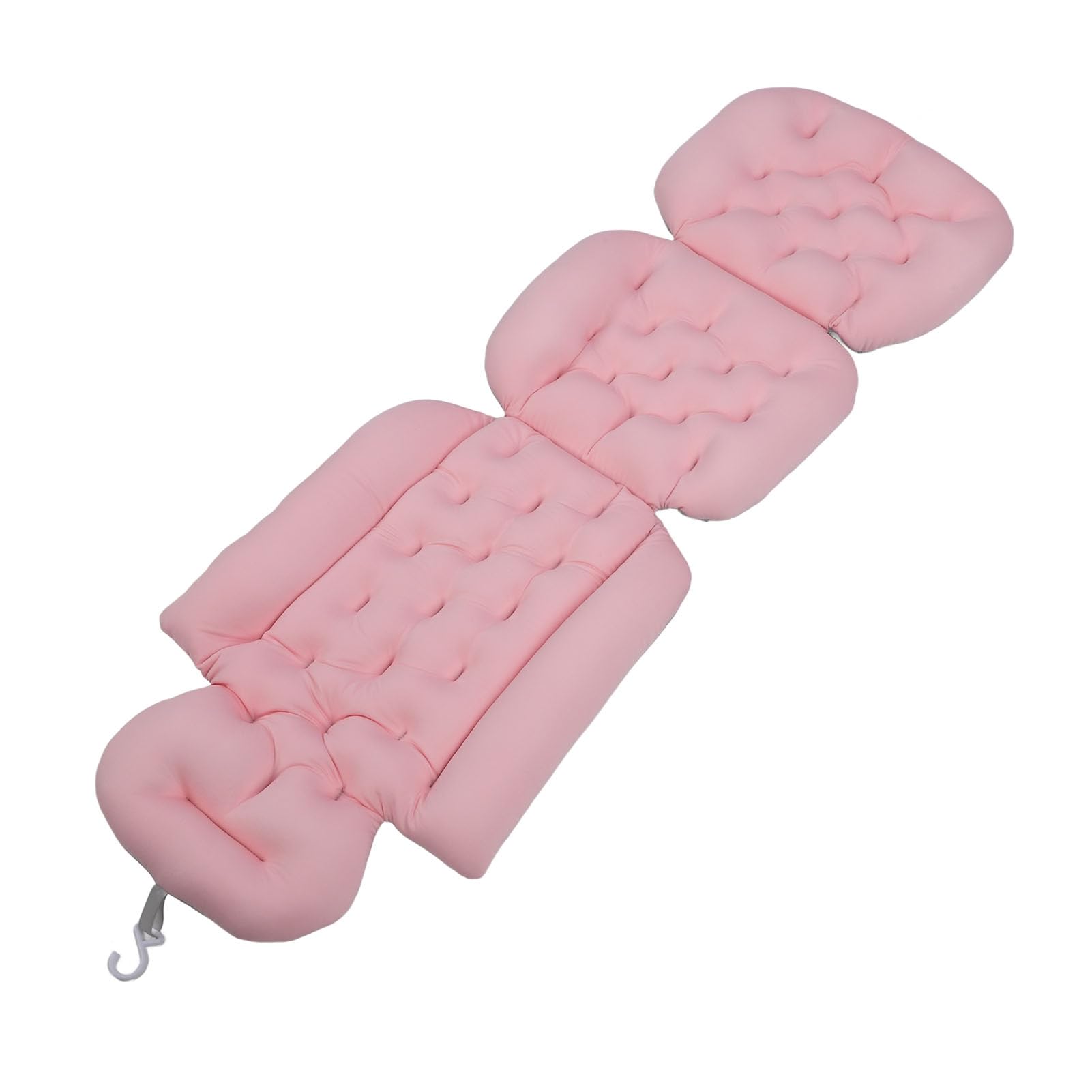 Sxhlseller Cuscino da Bagno per Tutto il Corpo Comodo Design Ergonomico Previene lo Scivolamento per Adulti Spa con Ventose per Vasca da Bagno Hot Springs Mesh 50 Pollici (PINK)