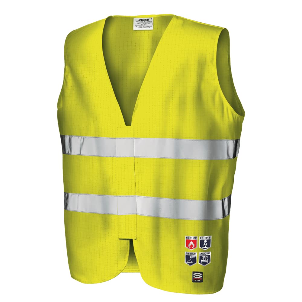 Sir Safety System MC3538E14X "Supertech" Antistatische Warnschutz-Weste, Warnschutz-gelb, Größe 4X