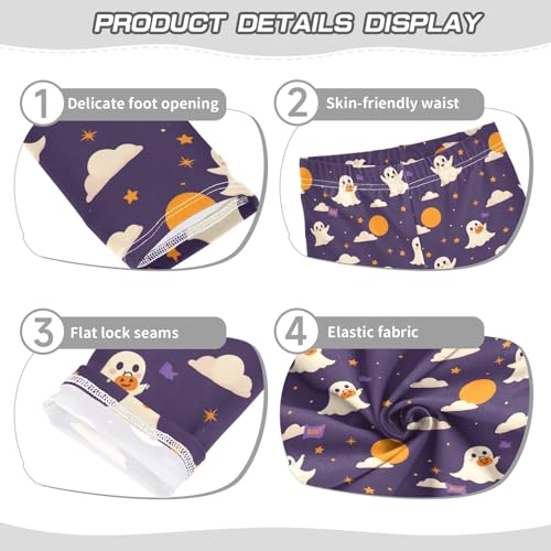 Girls' Athletic Leggings Ankle Length Yoga Dance Pants Kids Teen 4T Cute Ghost3