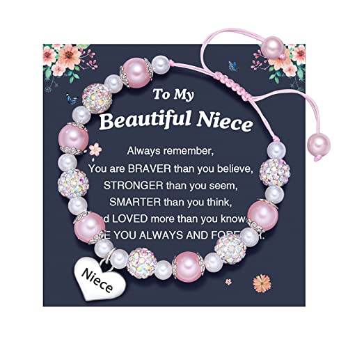 Ungent Them Niece Gifts From Auntie Aunt, Niece Charm Bracelets For Girls, Christmas Birthday Valentine's Day Graduation Gifts For Girls Niece #TOP29