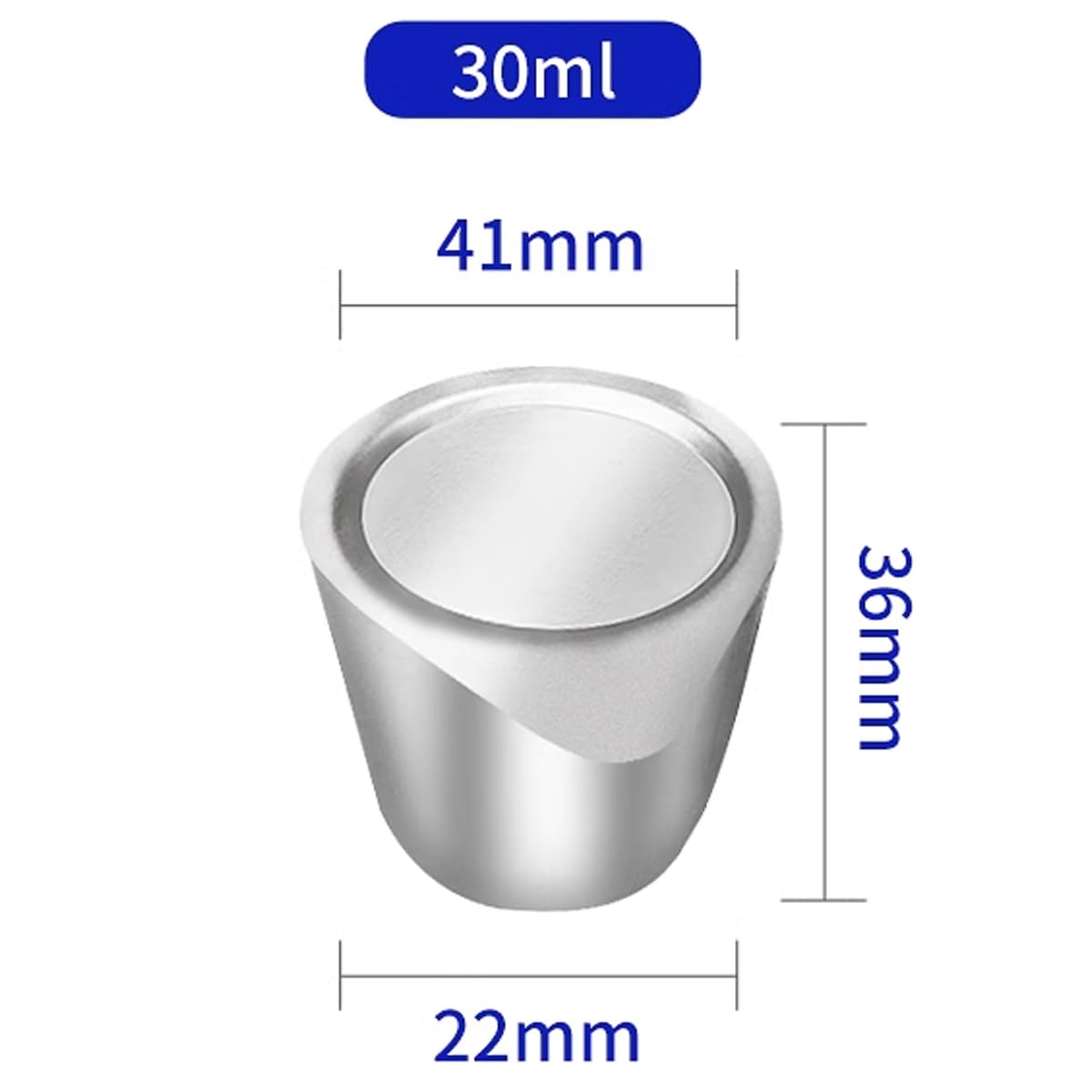 5 Pz Crogiolo di Nichel con Coperchio per Laboratorio di ricerca scientifica Evaporazione Metallo Ciotola Tazza Pot per Fusione Raffinazione (30ml*5)