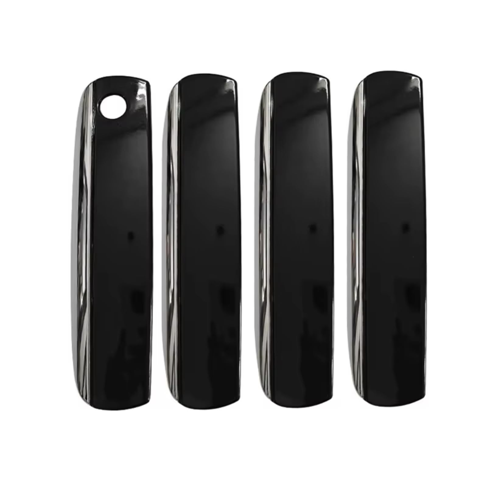 Fvoirss Black Outer Door Handle Compatible With For A6 For C6 2005 2006 2007 2008 2009 2010 2011 Car Exterior Side Door Handle Cover Decoration Replacement(Black)