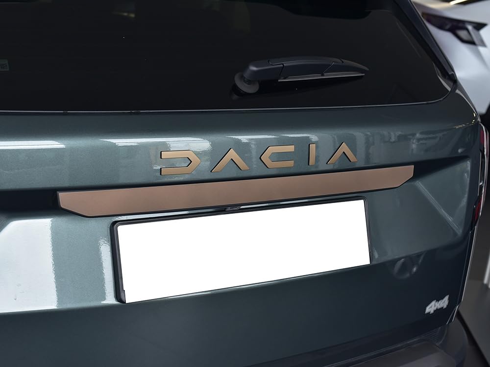 Copertura In Acciaio per 2024+ Dacia.Duster III 3 (P1310) | Portellone Posteriore Decor - Stile MARRONE RAME | 1 Pezzo Essential Expression Journey Extreme DUSTER Accessori Tuning