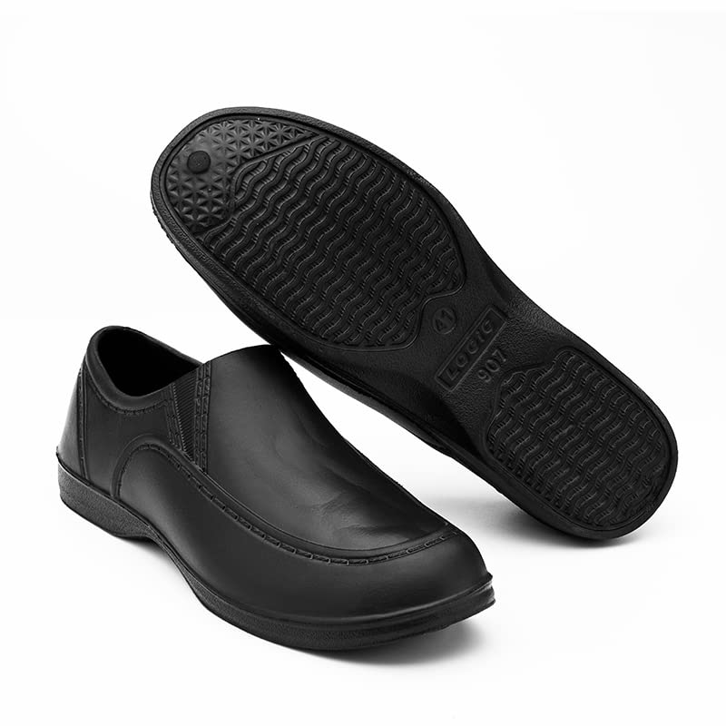 Men's Fashion Chef Shoes Slip-On Non-Slip Health Care and Food Service Shoes Waterproof and Oil-Proof Work Shoes Water Shoes Black 41