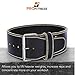 ProFitness Genuine Leather Workout Belt (10MM Wide) - Proper Weightlifting Form - Lower Back and Lumbar Support for Exercises, Powerlifting Workouts, Deadlifts (X-Large, Black/White)