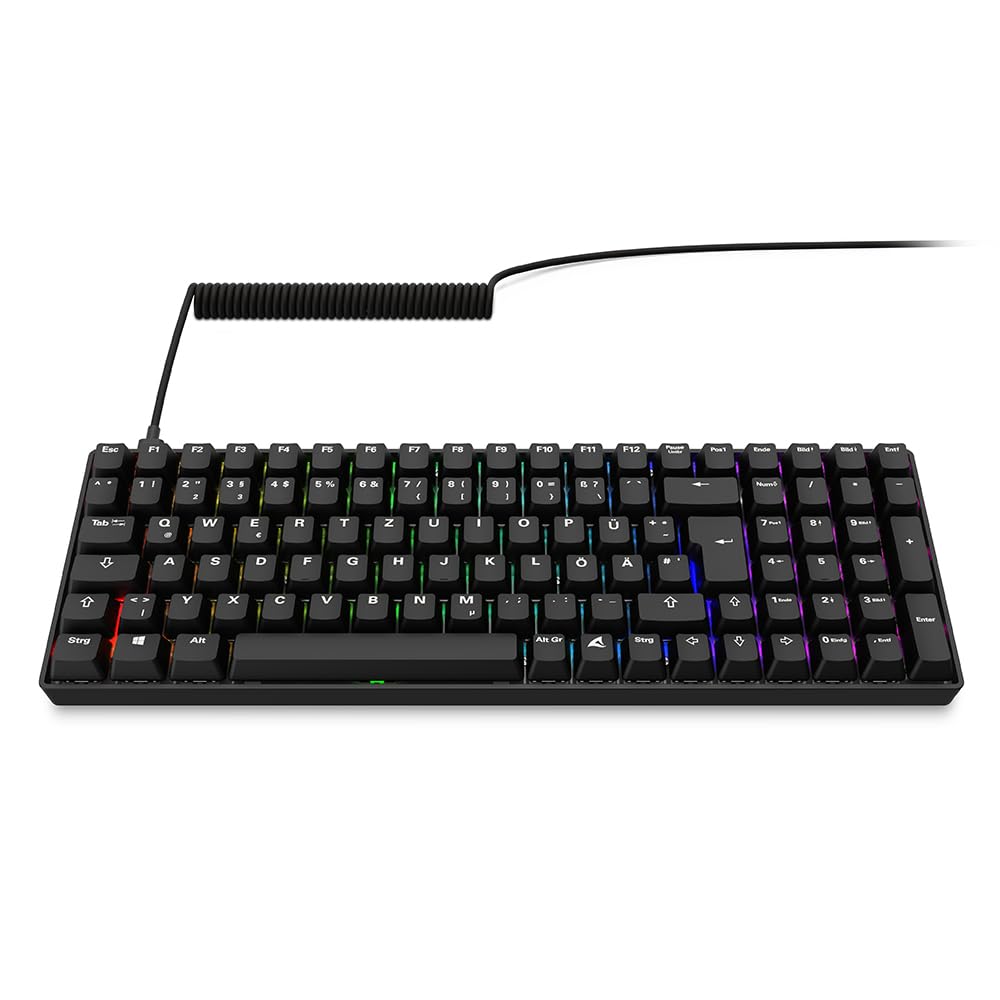 Sharkoon SGK50 S2 PBT Schwarz, RGB, Gateron GPRO Gelb