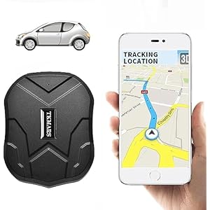 TKMARS Mini GPS-tracker met app, GPS-tracker voor auto-noodalarm, GPS-tracker in realtime SOS, real-time positionering, gps-tracker, waardevolle voorwerpen fiets