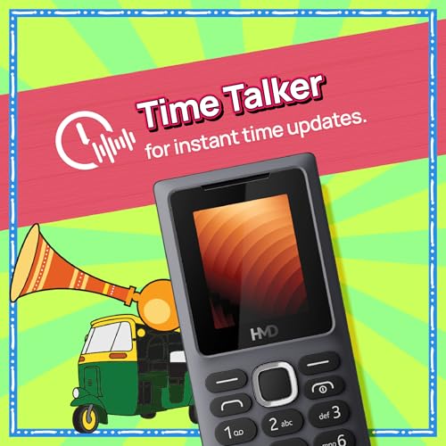 Image of HMD 100 Keypad Mobile Phone | Single SIM, Long Lasting Battery, Durable Design, Wireless FM Radio, Phone Talker, 1-Year Replacement Guarantee | Grey