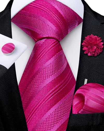 Image of DiBanGu Mens Zipper Tie Silk Pre-Tied Necktie with Gift Box