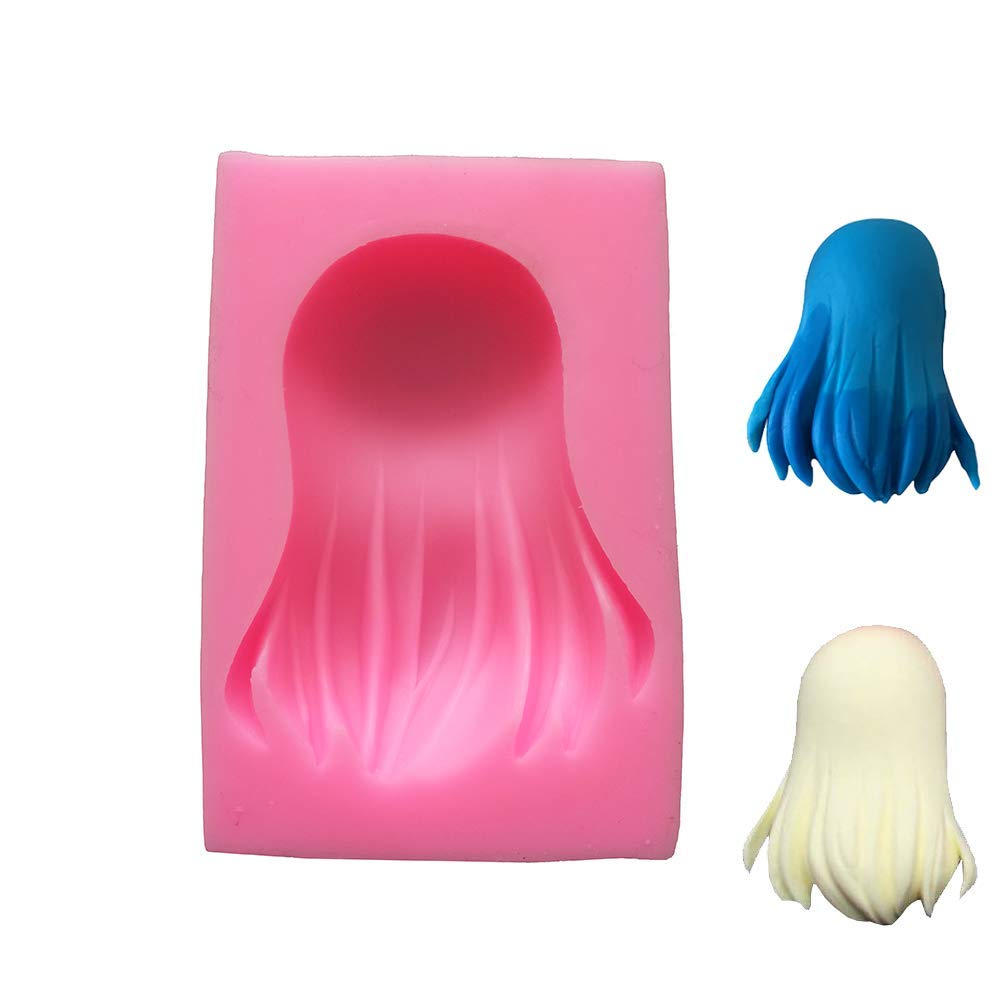 Bousg Doll Hair Shape Wedding Molds for Cake Decorating - Silicone Fondant, Cookie, Chocolate & Soap Molds for Decorating Cakes & Chocolate Candy