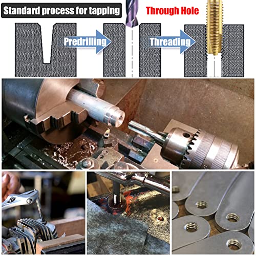 Yakamoz GY0570 5Pcs Spiral Point Tap Set Metric Screw Thread Taps Machine Screws Tapping Bits M3 M4 M5 M6 M8 Threading Tools thumb #5