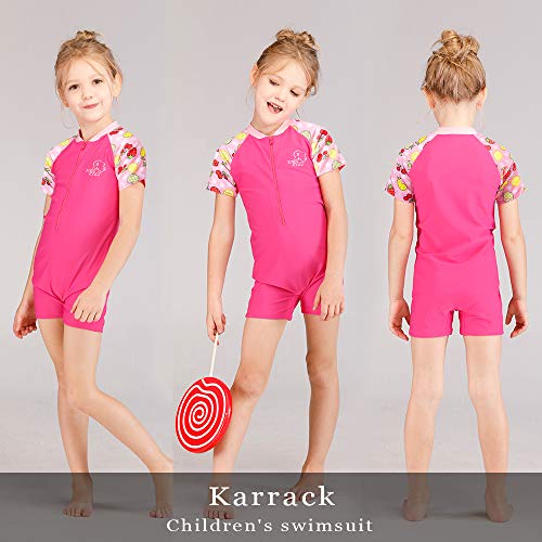 Karrack Girls One Piece Swimsuit Short Sleeve Bathing Suit Upf 50+ Sun Protection #TOP1
