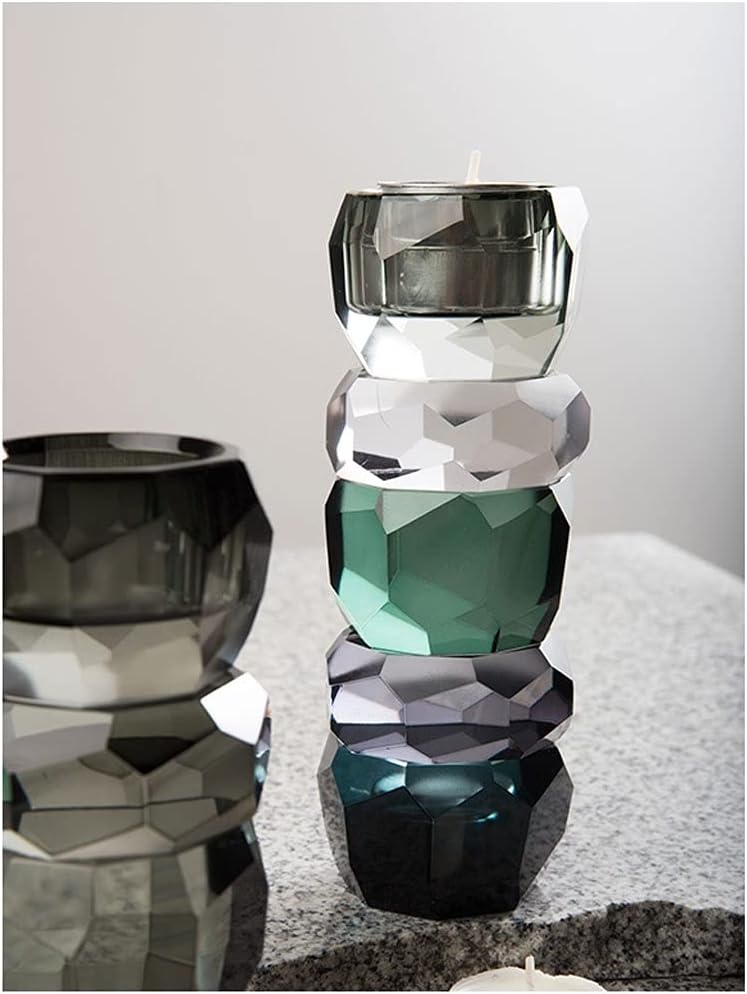 candle-holder Crystal Glass Candle Holder Lamp Luxury Romantic Desktop Home Candle Holder Decoration Creative Modern Dining Table Candle Holder candlestick