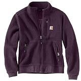 Carhartt Womens High Pile Fleece Jacket Work Utility Outerwear, Nocturnal Haze, X-Small US