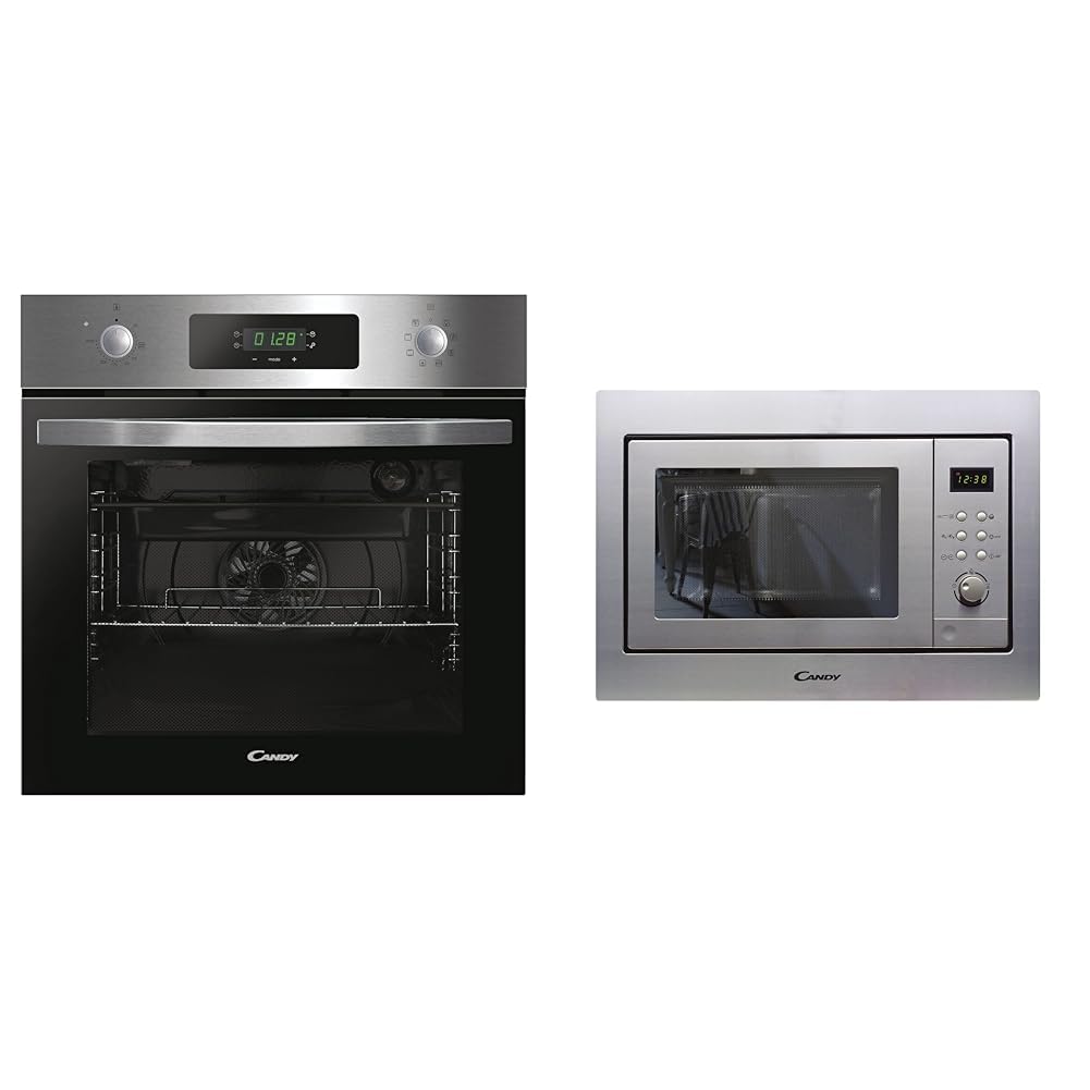 Candy FIDCP X625 L, Horno Multifunción, 70L, 1 Bandeja y 1 Rejilla, Ventilador Radial & Microondas Integrable con Grill, 20L, 1250W, 8 Funciones, Digital, 8 Programas, Plato 24,5CM