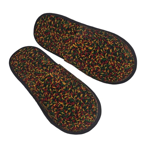 Color Music Print Women Slippers Home Furry Shoes Keep Men Couples Shoes Warm For Women-2