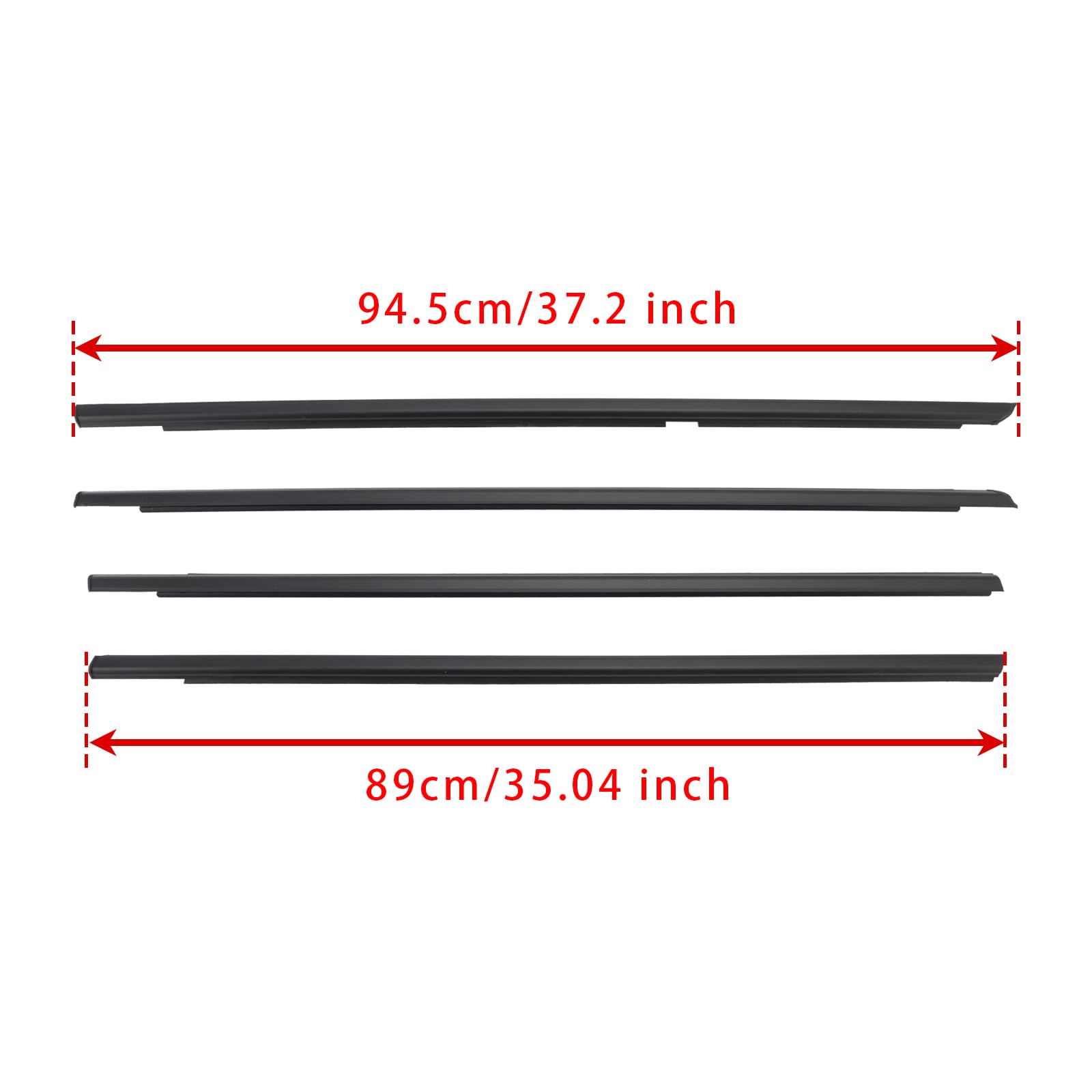 Do Grand Fit Do Vitara 2009-2013 | 4 szt. Pasek szklany drzwi Zewnętrzna uszczelka