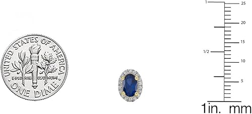 Miniatura 2 de Dazzlingrock Collection - Pendientes de tuerca (10 K, 0.236 x 0.157 in, ovalados, diamantes blancos)