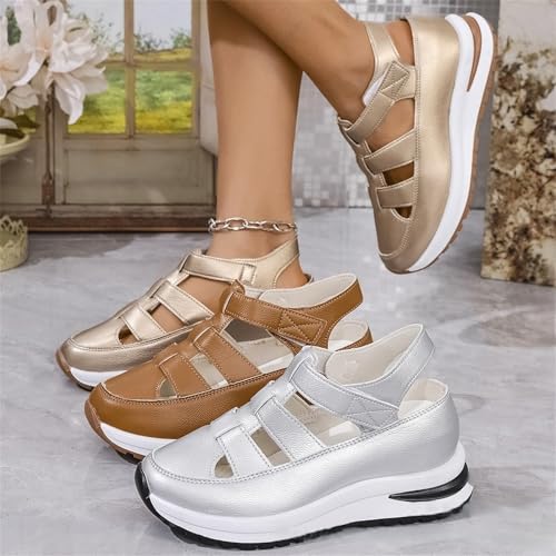 Orthopedic Sandals For Women,Women's Hollow Out Breathable Platform Wedge Sandals Sneakers3