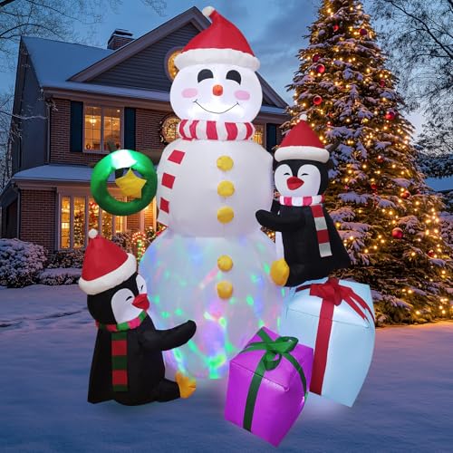 TEPENAR 180 cm, pupazzo di neve gonfiabile con pinguini e...