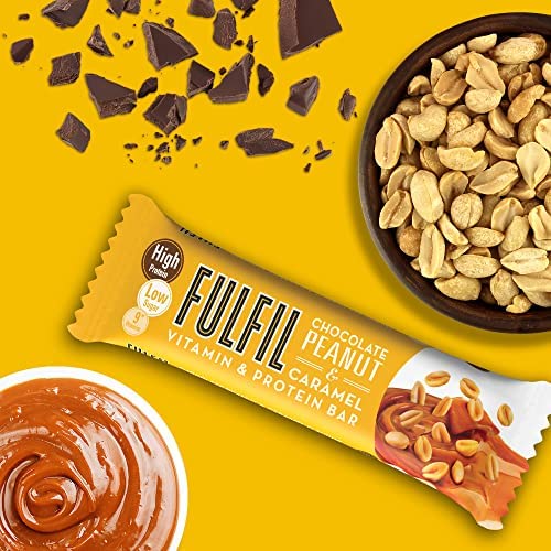 FULFIL Vitamin and Protein Bars (15 x 55 g Bars) - Chocolate Peanut & Caramel Flavour - 20 g High Protein, 9 Vitamins, Low Sugar - Image 5