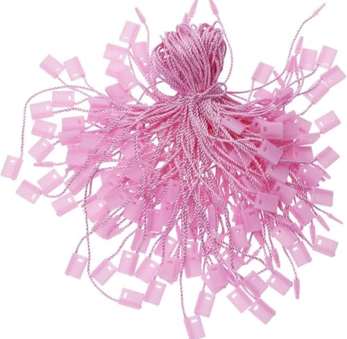 Image of Little Blooms Nylon Hang Tag Strings - 1000 pcs | Durable Loops for Garments, Clothing Labels (Pink)