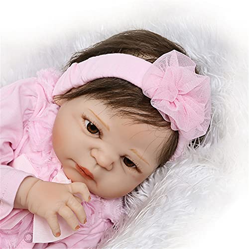 BEIAKE 57Cm 22-Zoll-Realistische Reborn-Baby-Puppe, Nettes Mädchen Reborn-Puppe Vinyl Weiches Silikon Lebensechtes… – Bild 6