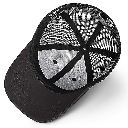Image of American Flag Hat, Baseball Cap for Men Women, Adjustable Snapback Hats USA Flag Trucker Hat Black