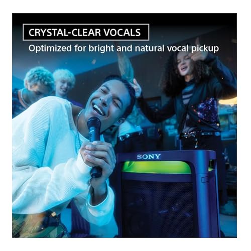 Image of Sony SRS-XV800 Wireless Bluetooth Party Speaker with ULT Wireless Karaoke Microphones Bundle (Black)