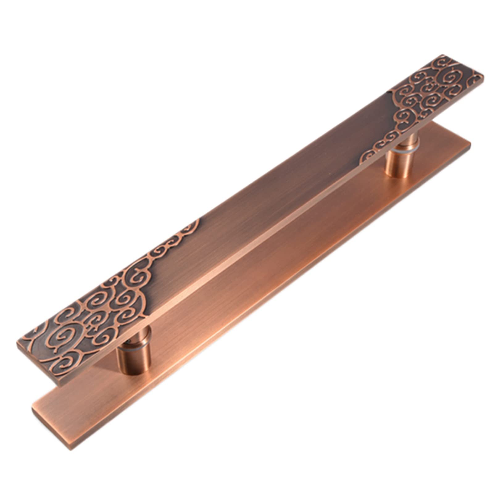 HYLYGFH Sliding Barn Door Handle Aluminum Barn Door Handles and Pulls,Front Door Sliding Doors Glass Doors Pull Handle for Home Hotel Clubhouse Entry Door Decor (Style3 40cm Length|25cm CtoC)