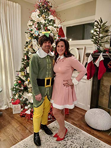 Fensace Womens Long Sleeve Dress Turn-Down Collar Eleven's Pink Costume Fit And Flare Skater Dress(Pink,Small) #TOP4