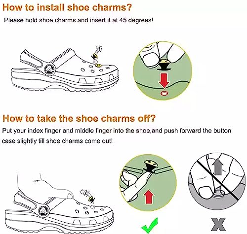 Image of CASSIEY Polyvinyl Chloride Shoe Charms Clog Different Characters Used To Decorate Clogs Shoes For Rounded Holes Charms For Shoes