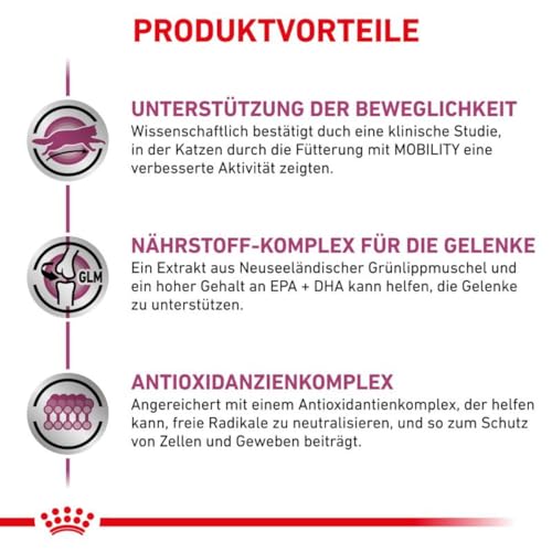 Royal Canin Diät Katze Mobility 400 g | Trockennahrung für Katzen | Alleinfuttermittel für ausgewachsene Katzen