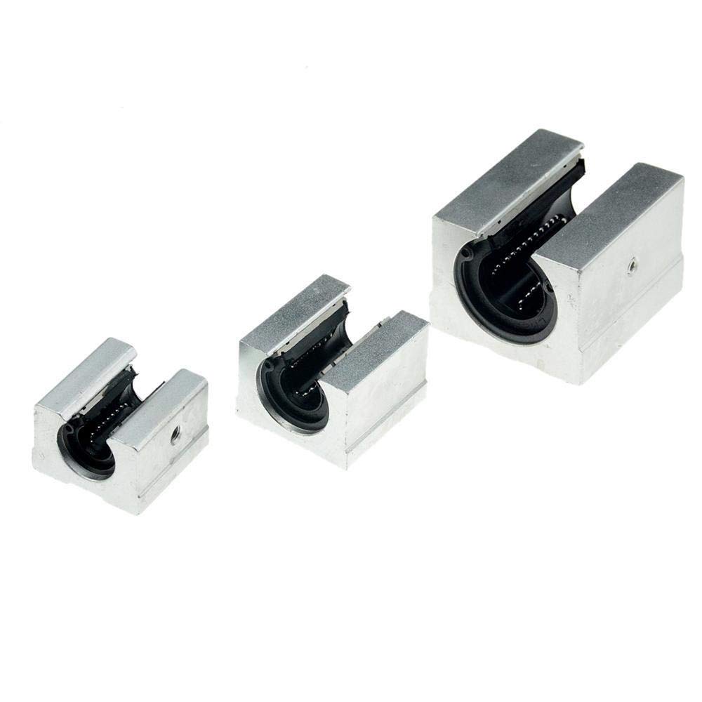 Roulement à Billes linéaire Professionnel 2 pièces SBR12UU SBR13UU SBR16UU SBR20UU SBR16LUU SBR20LUU SBR25LUU 12 mm Rail de routeur CNC(SBR12UU)