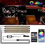 72 LEDs Interior Car Lights, iDrelify Car LED Lights, App Control with Smart Car Interior Lights, DIY Mode, Music Mode, RGB Inside Car Lights,Cigarette Lighter, Car Accessories Gifts for Women Men