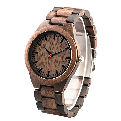 Cadeau personnalisé pour homme, montre en bois gravée personnalisée, montre en bois de noyer, premier cadeau d'anniversaire Cover