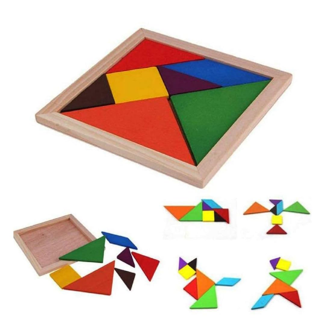 Wooden Tangram Stacking | Multicolor | Medium