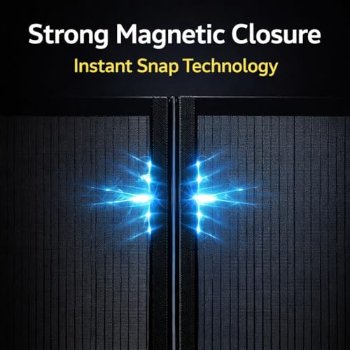 Image of Door Net for Home Entrance 200 * 100cm Black Magnetic Net for Door Auto-Closing Insect Screen to Keep Mosquito Out