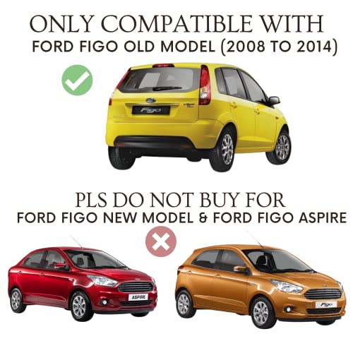 Image of Autofact Magnetic Car Sunshades Compatible with Ford Figo Old (2008 to 2014) (Set of 4) - Easy Installation, UV Protection, Keeps Car Cool (Front 2 with Zippers, Rear 2 Without Zippers)