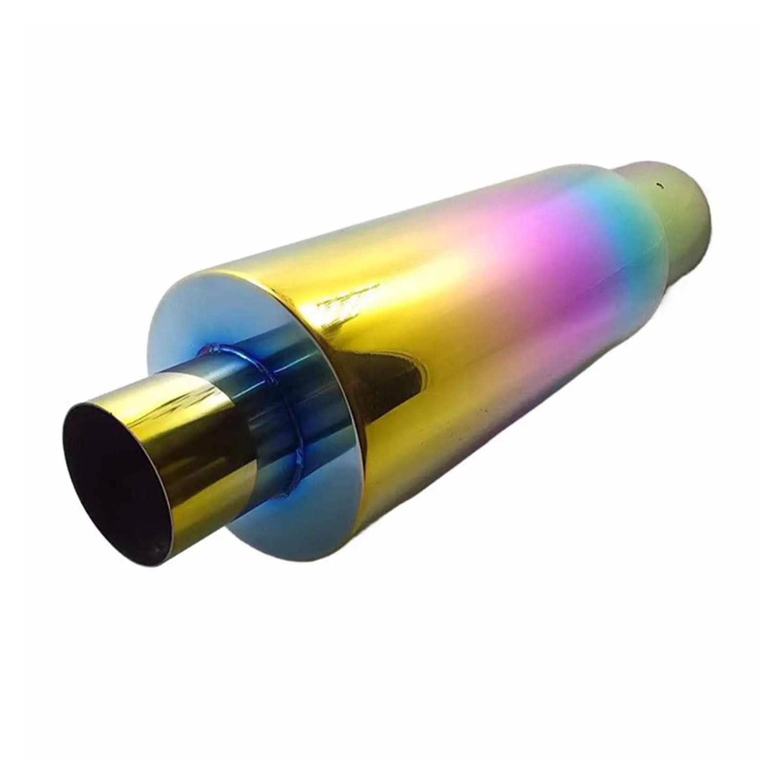 Genérico Silenciador Escape Silenciador Escape Universal 2,4" (61 Mm) con Punta Acero Inoxidable Y Logotipo Tubo Escape Coche Coche