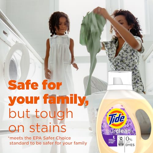Tide Purclean Liquid Laundry Detergent, Honey Lavender Scent, 63 fl oz, 48 Loads - Image 3