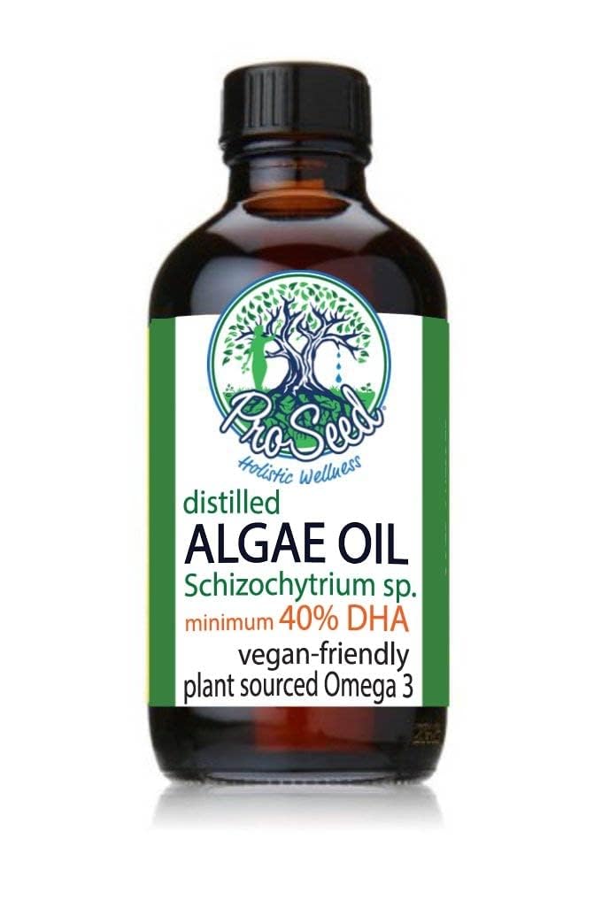 ProSeed Handmade Vegan Algae Oil – Wild Harvested, Unrefined & First Pressed Omega-3 Oil with 40% DHA – Plant-Based Omega-3 Fatty Acids for Skin, Hair & Wellness – 30ml (1oz) Glass Bottle