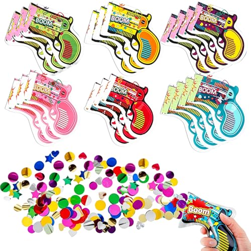 MUYAPAY 20 Stück Konfettikanone Karnevals-Handfeuerwerk Konfetti Kanone Party Poppers Konfettipistole Geeignet für Partys Karneval Geburtstage Hochzeiten Silvester Jubiläen Zufällige Farbe