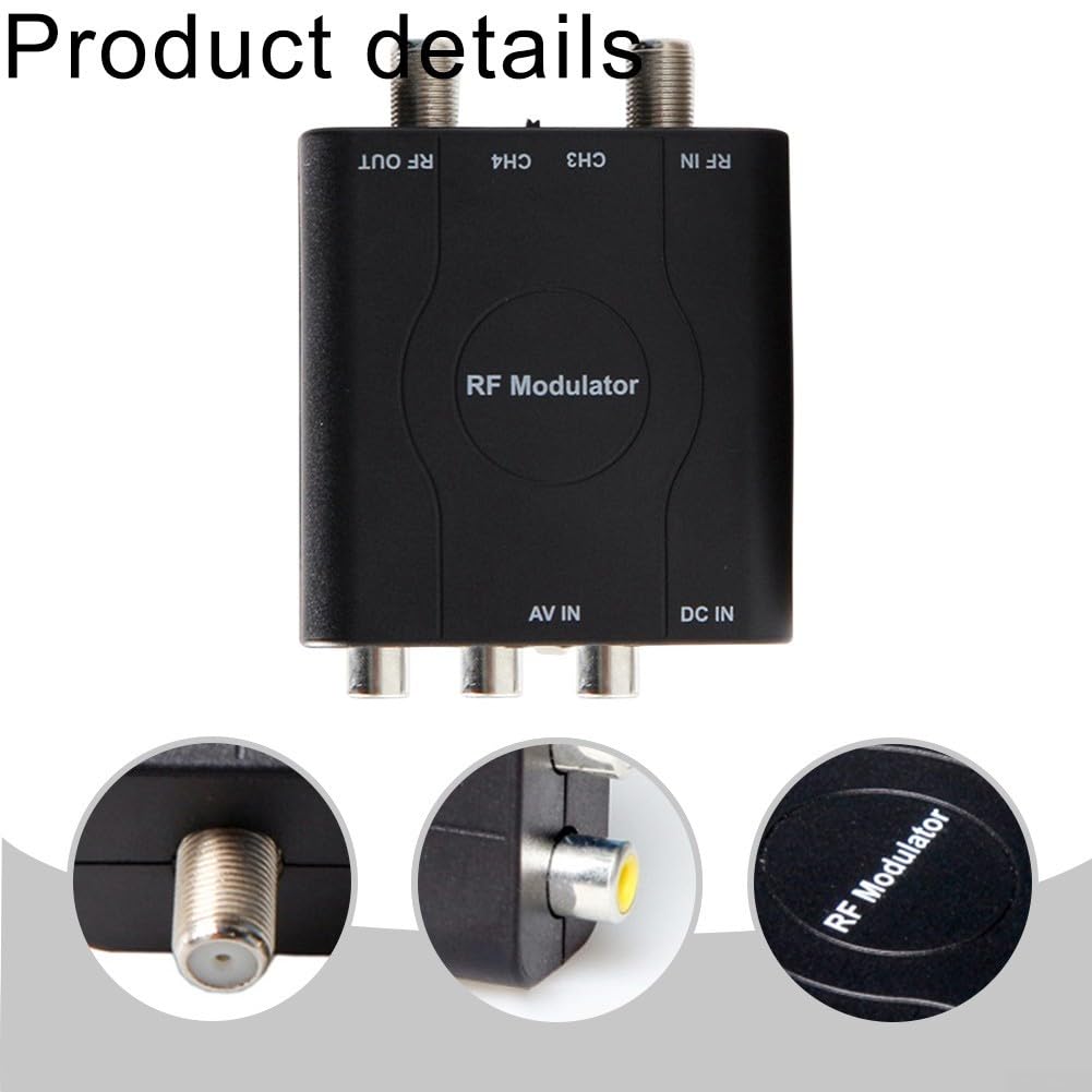 do RCA do modulatora RF NTSC CH3/CH4 czarny do RCA do RF