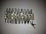 36 Stück Baumkerzenhalter in silber Puppenlichter mini für Kerzen 7-10mm, der Clip ist 30mm lang