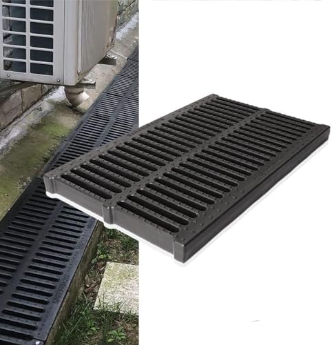 Entwässerungsrinne, 50×20×2 cm Ablaufrinne Aussen, Polymer Verbundharz