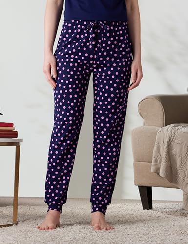 Image of Amazon Brand - Symbol Women Cotton T-Shirt and Jogger Night Suit | Two Piece Set| Regular Fit (Available in Plus Sizes)