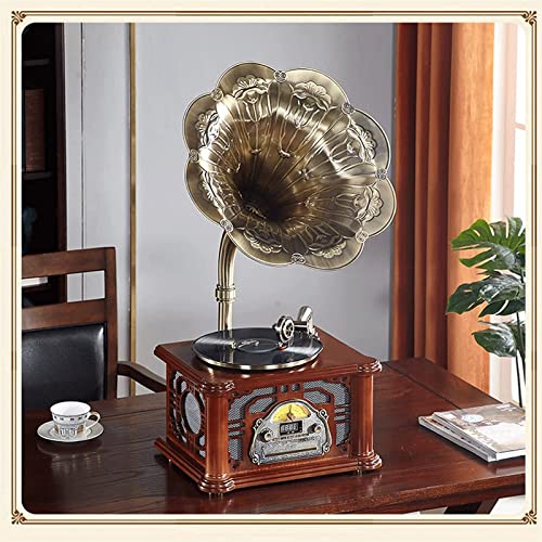 Tourne-Disque Rétro Tourne-Disque Tout en Un Phonographe Vintage Gramophone Nostalgique avec Corne de Cuivre, Haut… - Les Beatles, Paul McCartney, John Lennon, RIngo Starr, George Harrison Tourne-Disque Rétro Tourne-Disque Tout en Un Phonographe Vintage Gramophone Nostalgique avec Corne de Cuivre, Haut… – Image 5