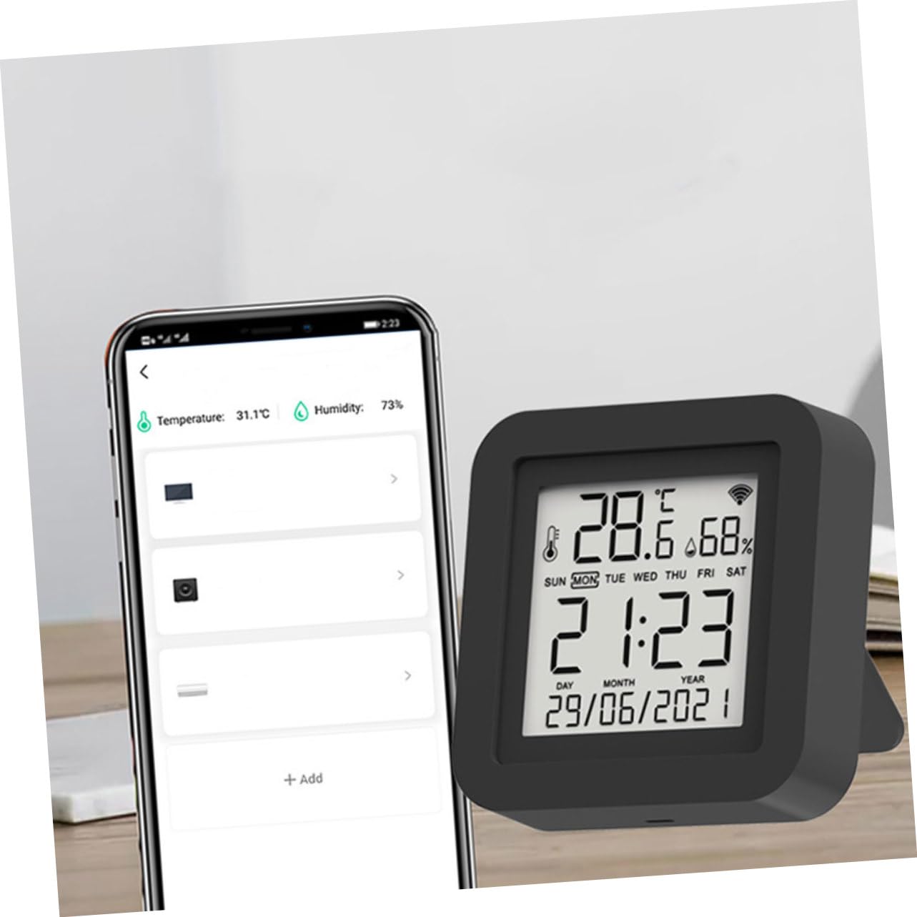 Angoily Medidor Higrómetro Digital Sensor De Temperatura y Humedad Para Habitaciones Oficina